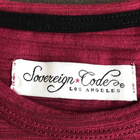 Sovereign Code Cotton Knit Top Red Size Small - Picture 2 of 7